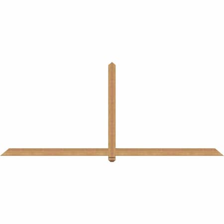 Ekena Millwork Eugene Smooth Timber Gable Bracket, Western Red Cedar, 108"W x 45"H x 3 1/2"D x 3 1/2"F, 10/12 Pitch GBW108X45X0404EUG00SWR